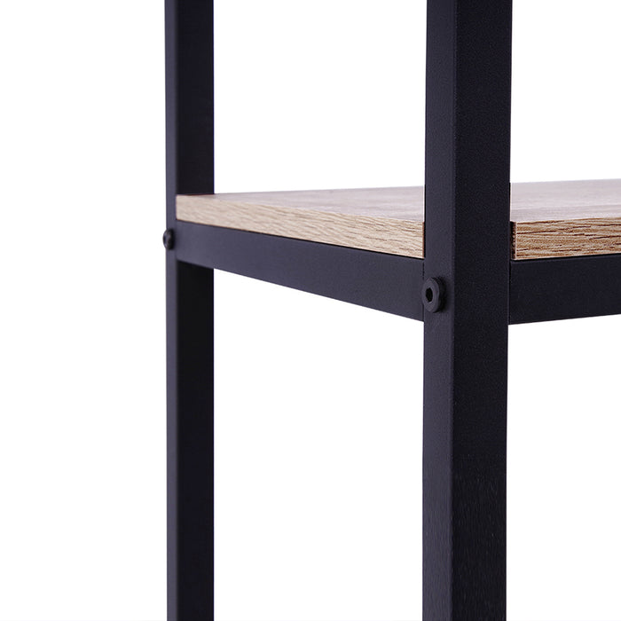 Rome Industrial Style 3-Tier Storage Bookshelf Oak