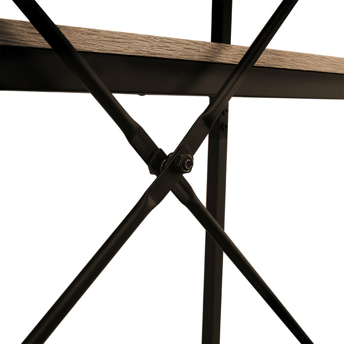 Rome Industrial Style 5-Tier Storage Bookshelf Oak