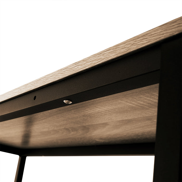 Rome Industrial Style 5-Tier Storage Bookshelf Oak