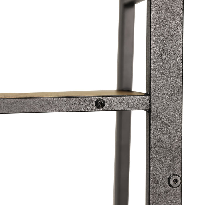 Rome Industrial Style 5 Tier Corner Shelf Oak