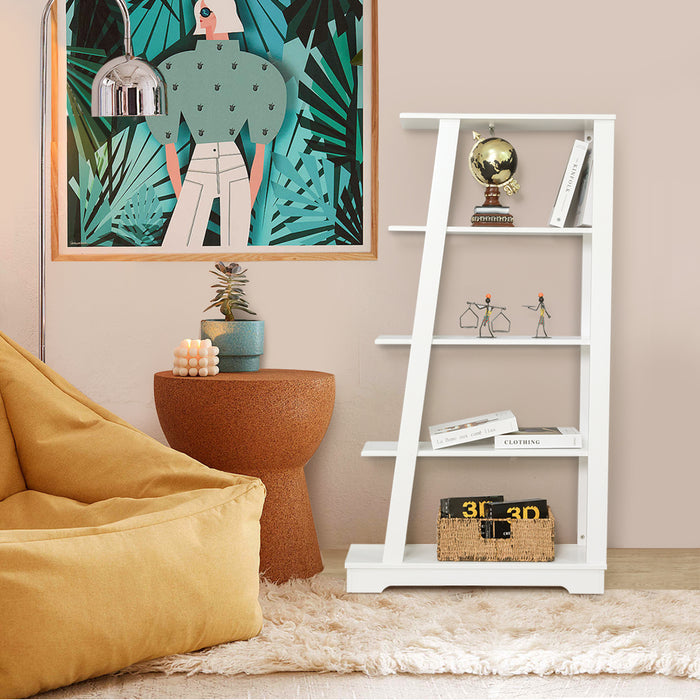 Harper 5 Tier Display Ladder Shelf White