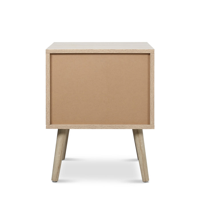 Minimalist wooden side table with four legs, by [Brand].