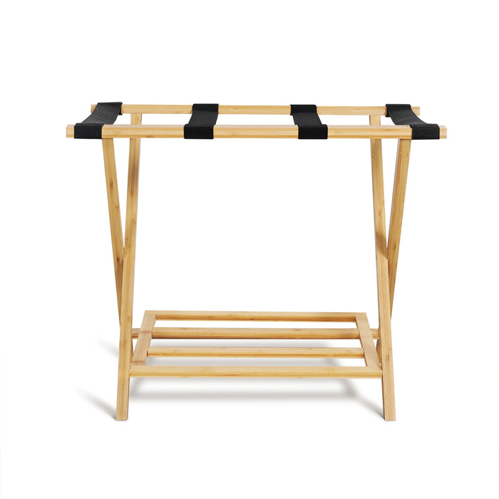 Colin Bamboo Folding Luggage Rack Natural