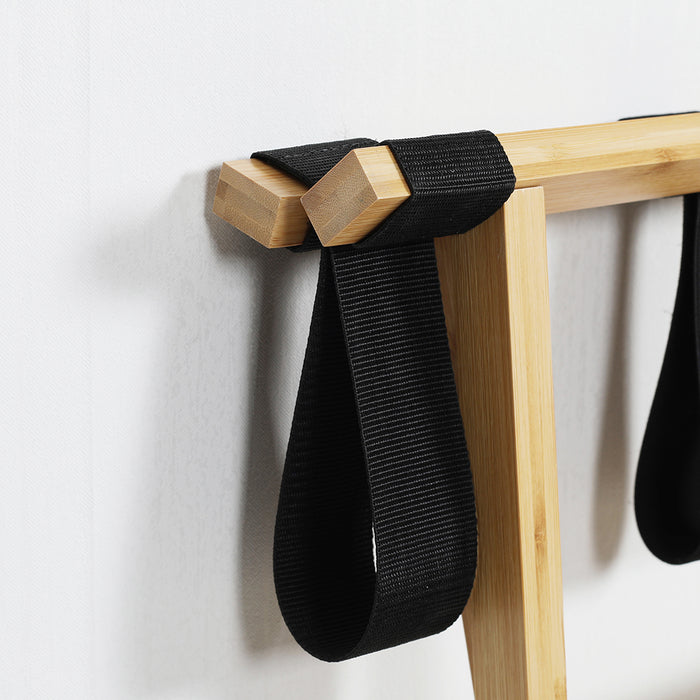 Colin Bamboo Folding Luggage Rack Natural