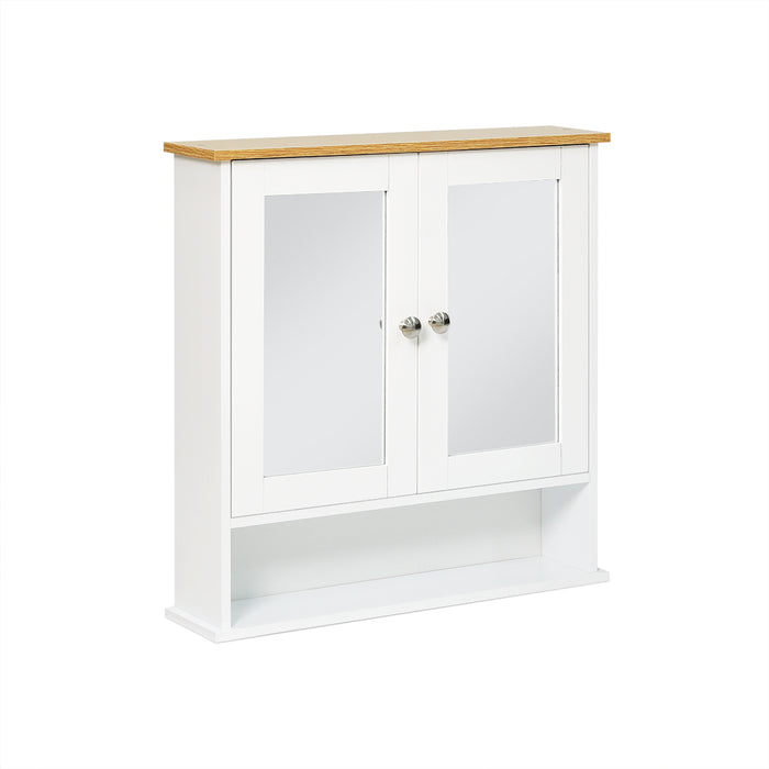 Auston Double Door Mirrored Bathroom Cabinet
