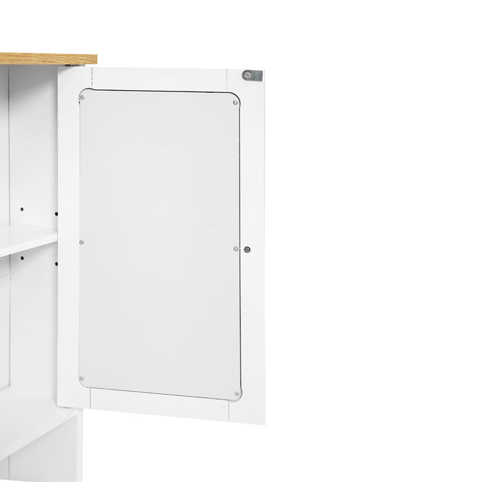 Auston Double Door Mirrored Bathroom Cabinet