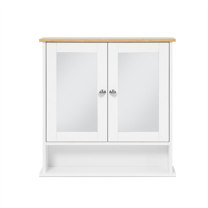 Auston Double Door Mirrored Bathroom Cabinet