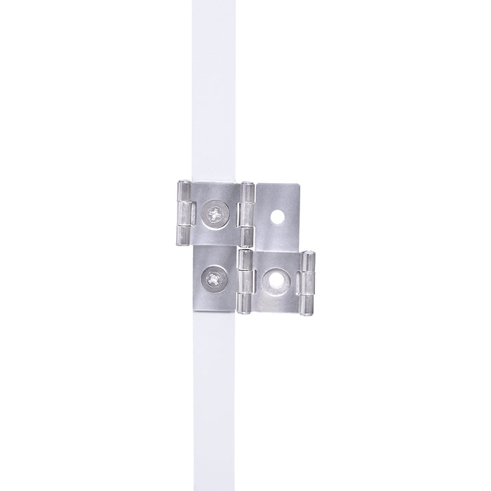 Freestanding Metal Pet Gate 3 Panel Foldable Fence White