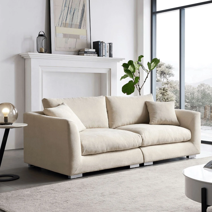 Harmony 2 Seater Fabric Sofa Cream
