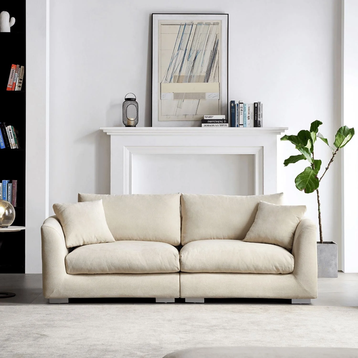 Harmony 2 Seater Fabric Sofa Cream