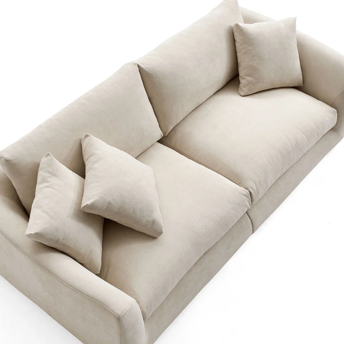 Harmony 3 Seater Fabric Sofa Cream