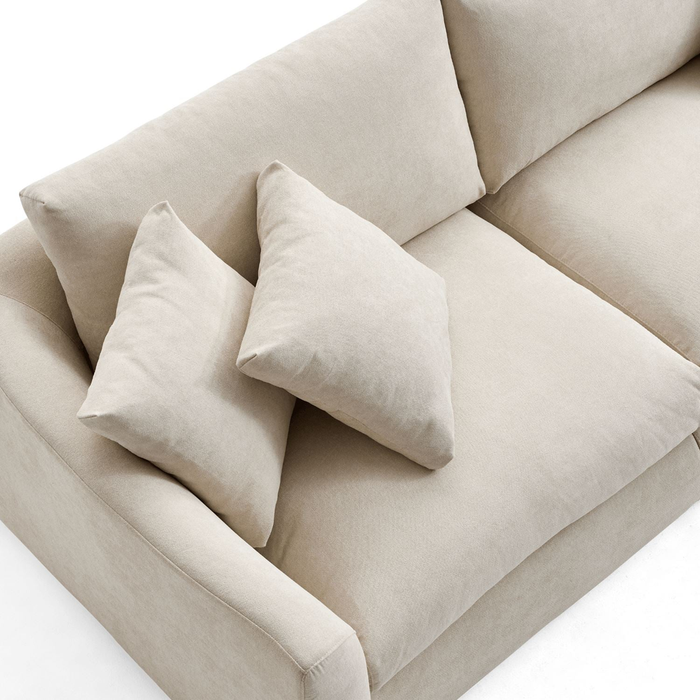 Harmony 3 Seater Fabric Sofa Cream