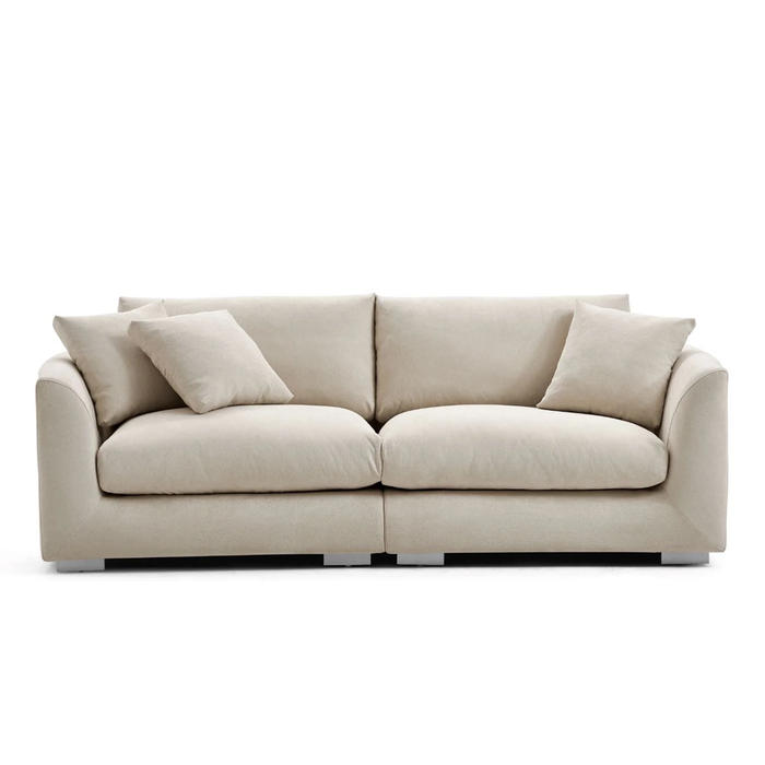 Harmony 3 Seater Fabric Sofa Cream