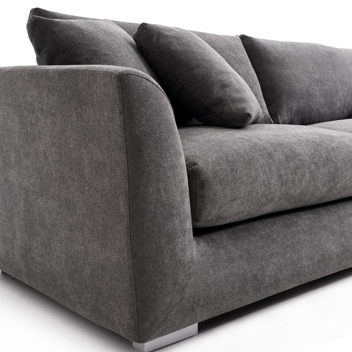 Harmony 3 Seater Fabric Sofa Grey