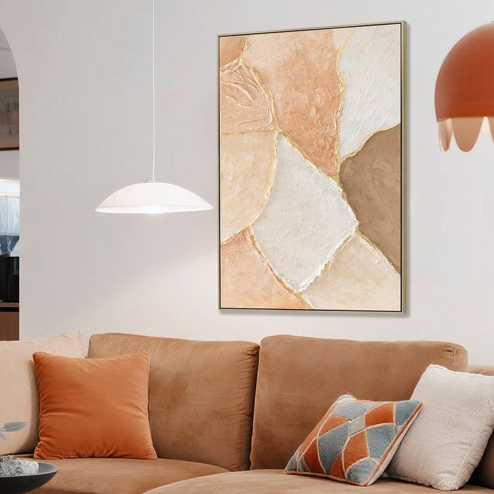 Terra Poema 80 x 120cm Framed Canvas - Natural