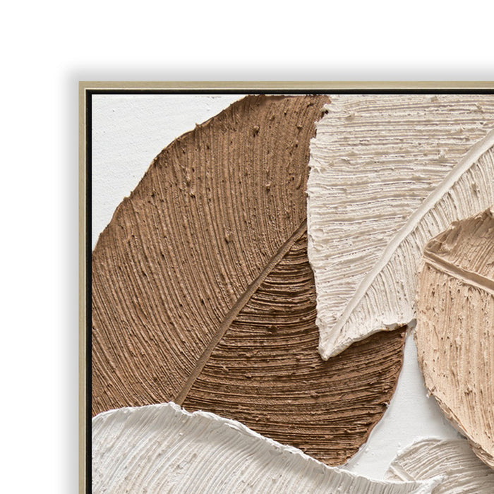 Leafeon 80 x 120cm Framed Canvas - Natural