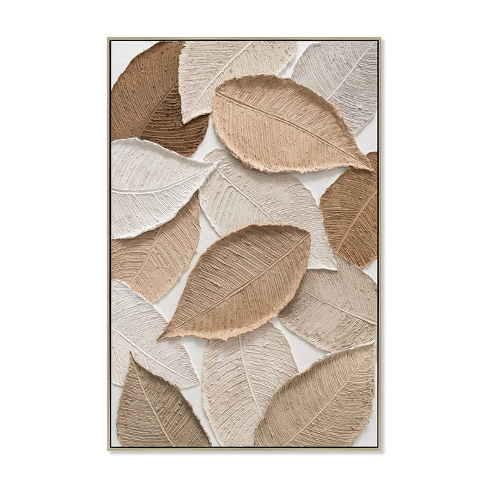 Leafeon 80 x 120cm Framed Canvas - Natural