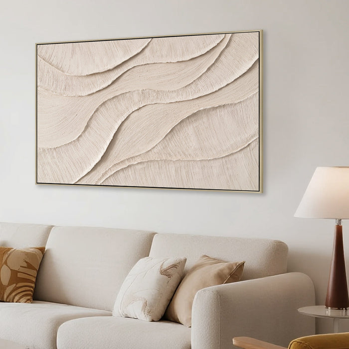 Isola Tide 120 x 80cm Framed Canvas - Natural