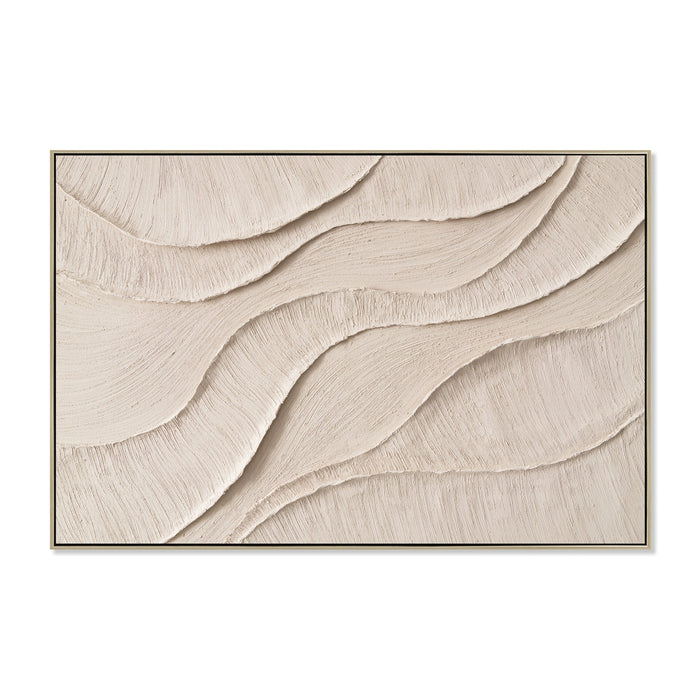 Isola Tide 120 x 80cm Framed Canvas - Natural