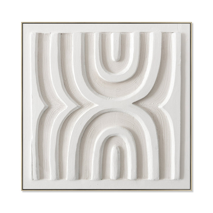 Lumo Arc 80 x 80cm Framed Canvas - Natural