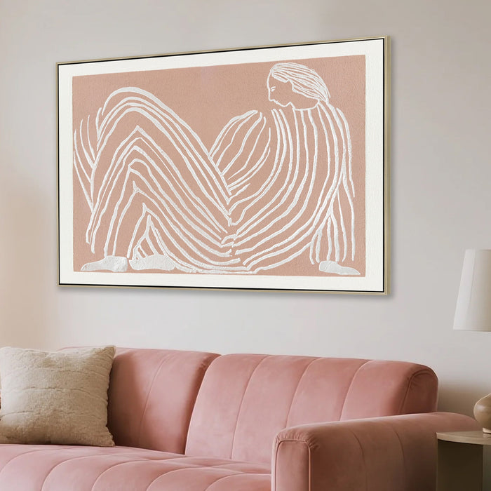 Lady Josephine 80 x 60cm Framed Canvas - Natural