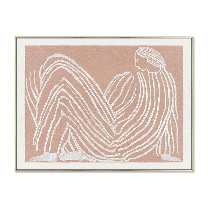 Lady Josephine 80 x 60cm Framed Canvas - Natural
