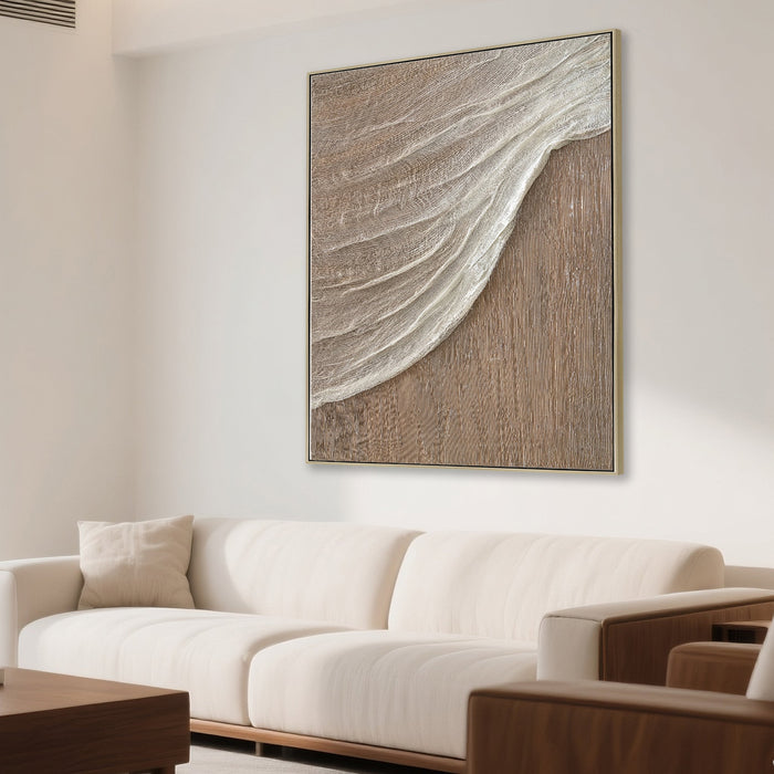 Ondelle 80 x 100cm Framed Canvas - Natural