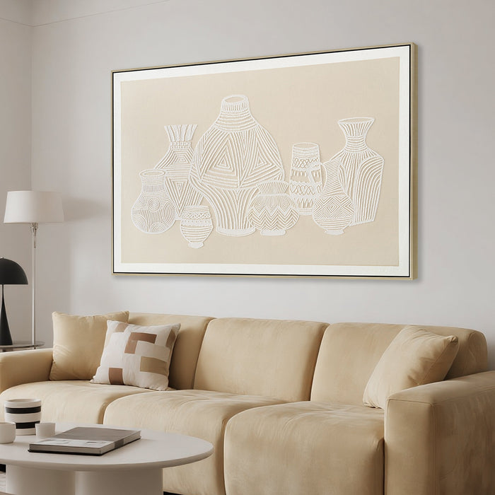 Sculptura 120 x 80cm Framed Canvas - Natural