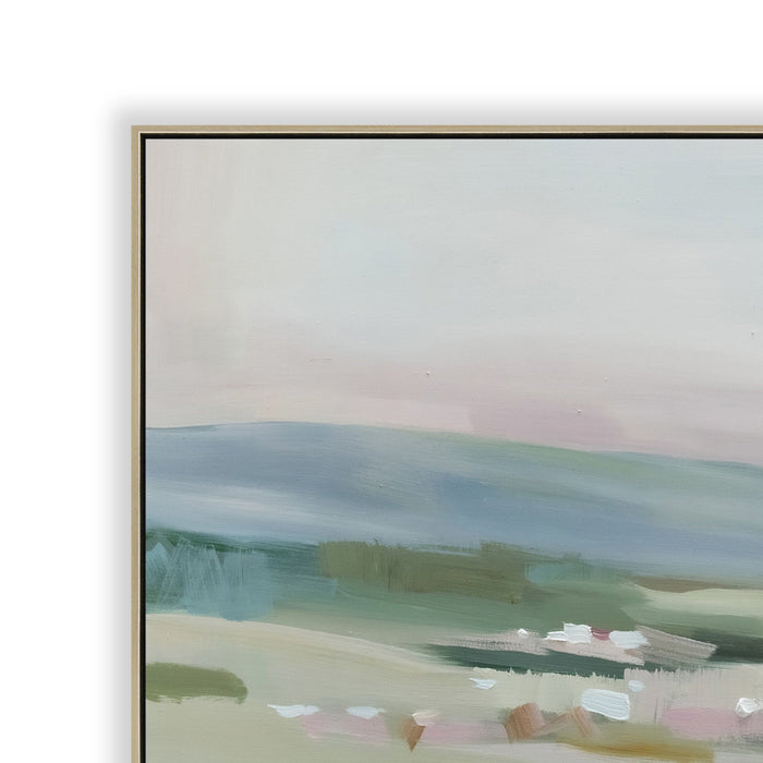 Fleurval Dawn 100 x 100cm Framed Canvas - Natural