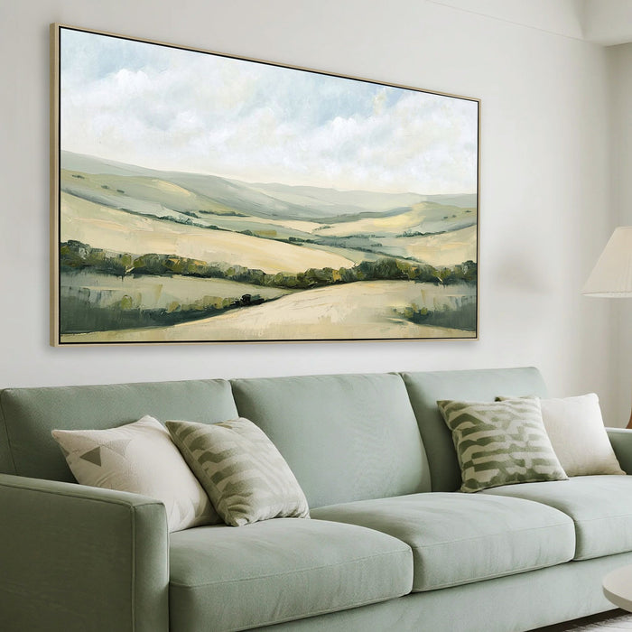 Valaine 120 x 80cm Framed Canvas - Natural