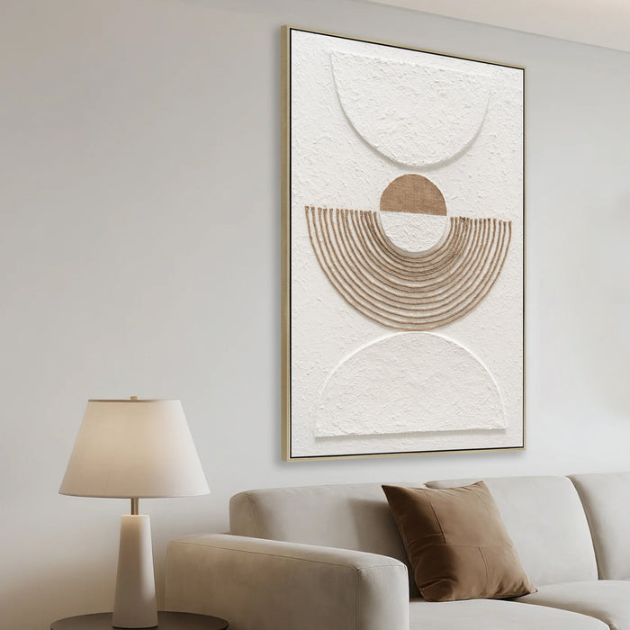Yin Yang Style A 80 x 120cm Framed Canvas - Natural