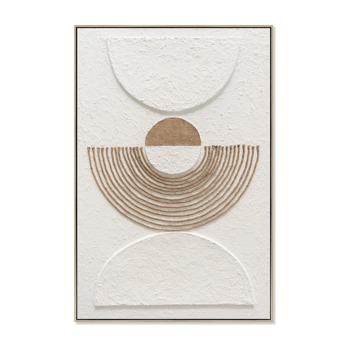 Yin Yang Style A 80 x 120cm Framed Canvas - Natural