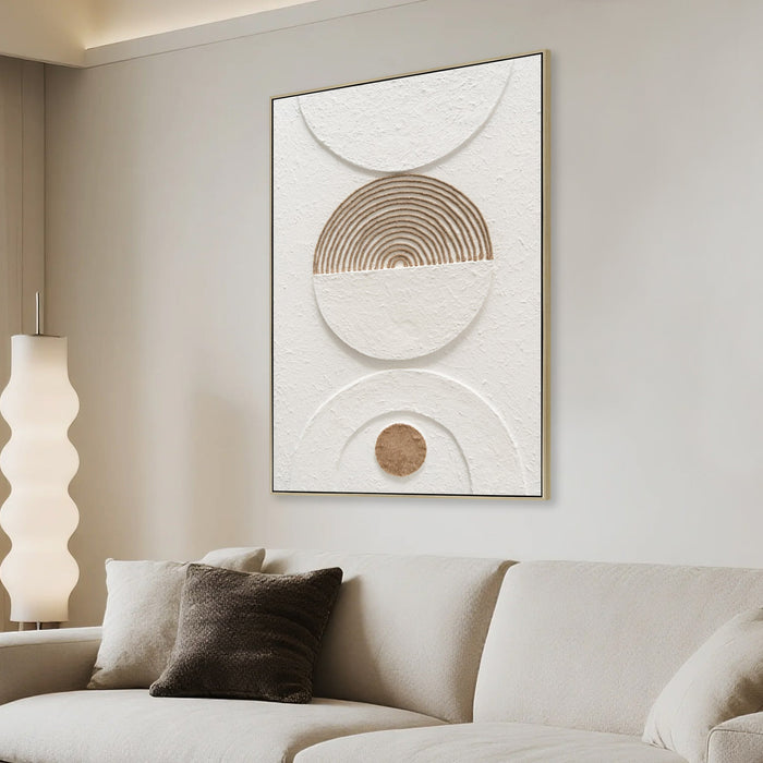 Yin & Yang Style B 80 x 120cm Framed Canvas - Natural