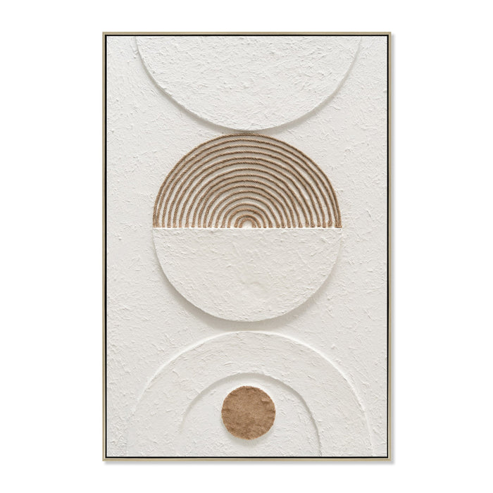 Yin & Yang Style B 80 x 120cm Framed Canvas - Natural