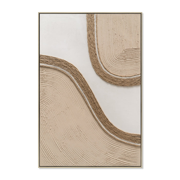 Lina Style B 60 x 90cm Framed Canvas - Natural