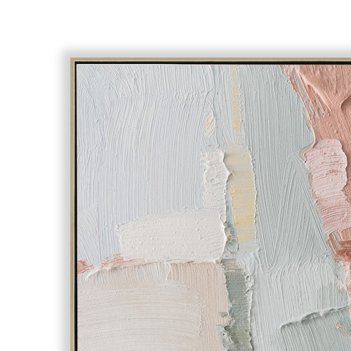Mirae 100 x 100cm Framed Canvas - Natural