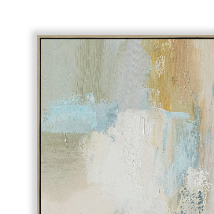 Nordic Haze 80 x 80cm Framed Canvas - Natural