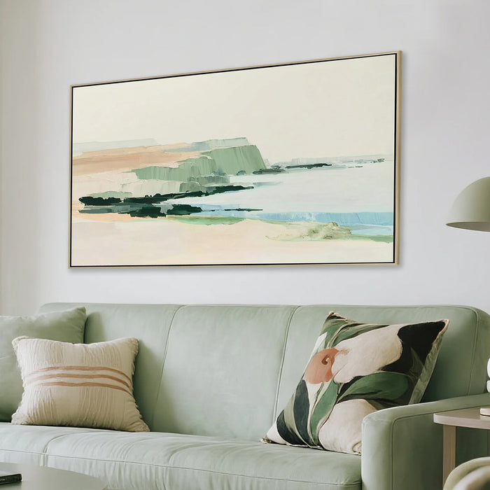 Coastal Mirage 120 x 80cm Framed Canvas - Natural