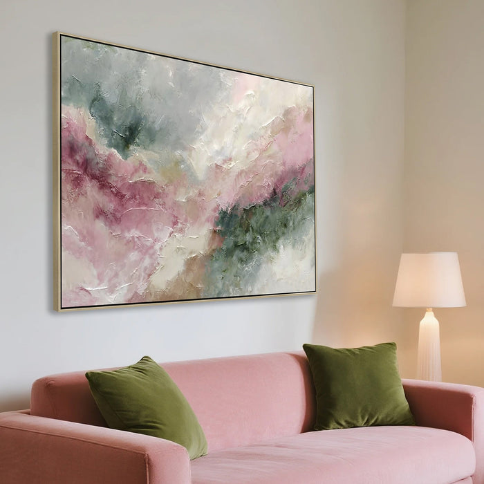 Aurora Rosa 120 x 80cm Framed Canvas - Natural