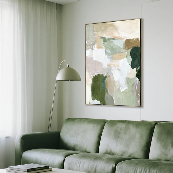 Elysian Haze 80 x 120cm Framed Canvas - Natural