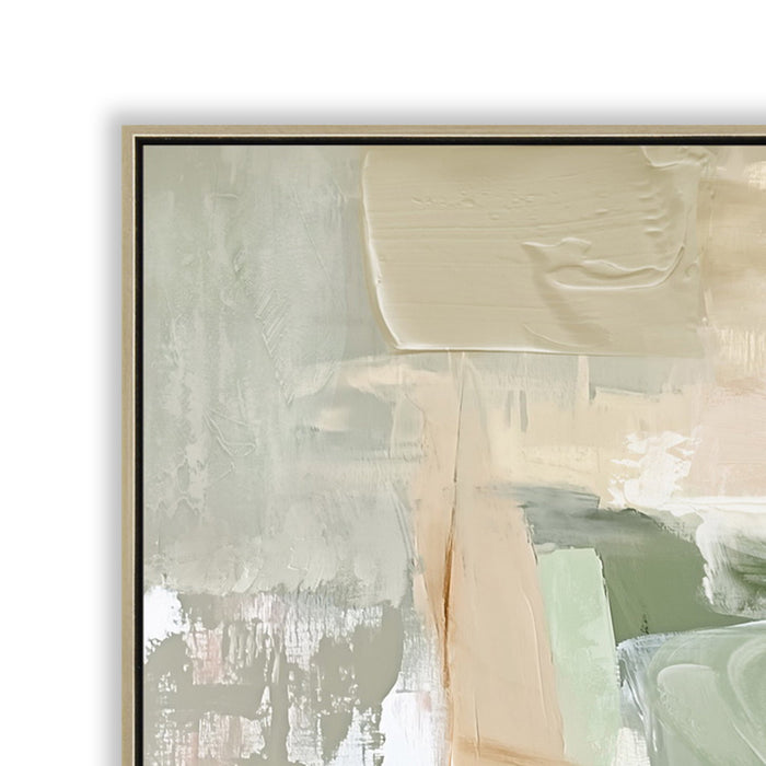 Elysian Haze 80 x 120cm Framed Canvas - Natural