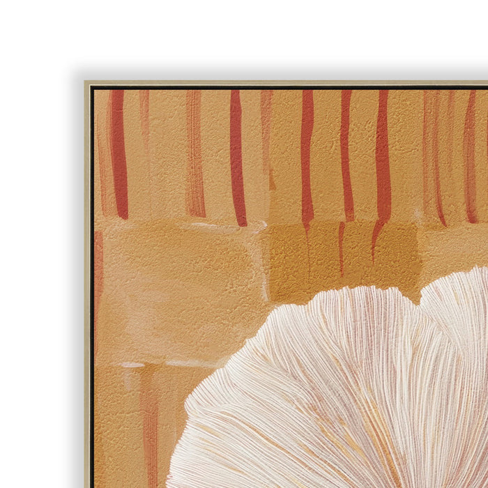 Eternal Bloom 80 x 80cm Framed Canvas - Natural