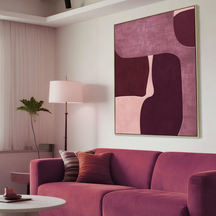 Velour Forms Style A 100 x 140cm Framed Canvas - Natural