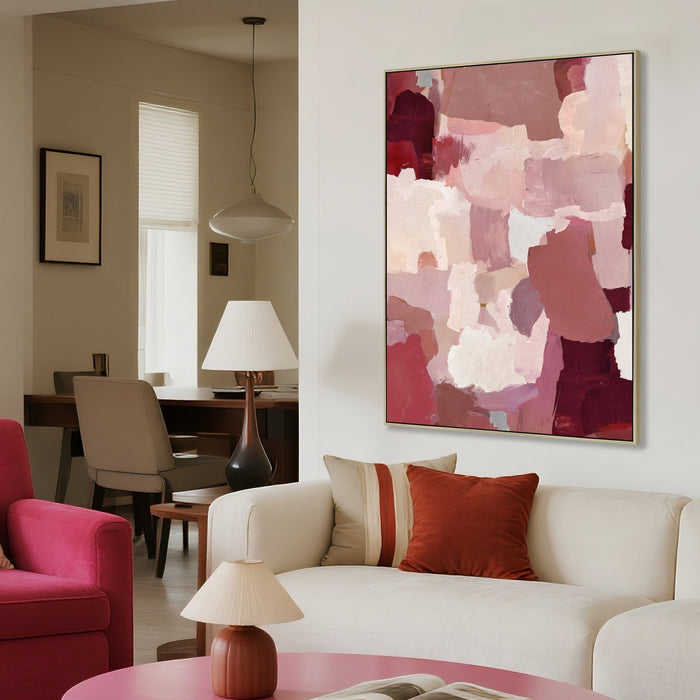 Berry Tapestry 100 x 140cm Framed Canvas - Natural