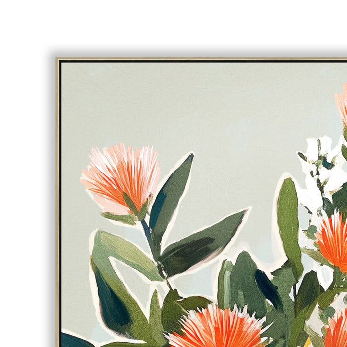Azure Orchard 80 x 80cm Framed Canvas - Natural