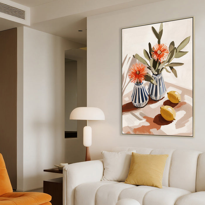 Mediterranean Grace 60 x 90cm Framed Canvas - Natural
