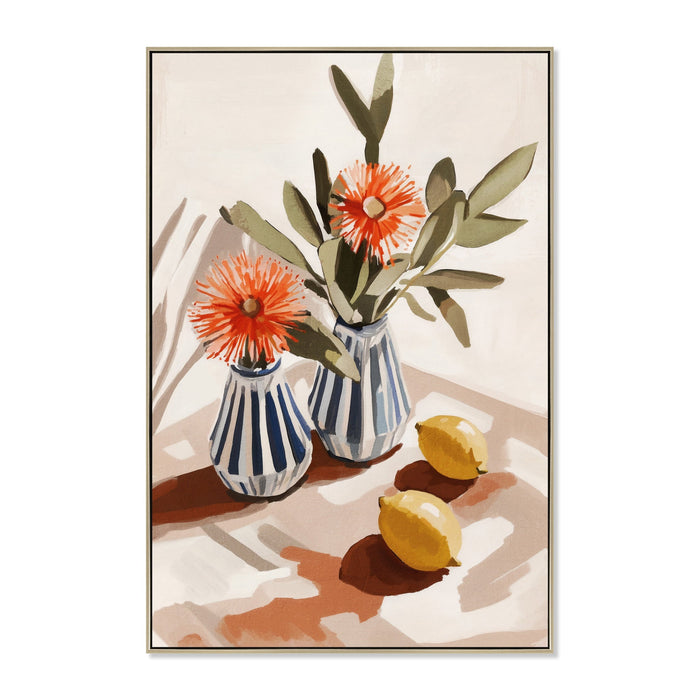Mediterranean Grace 60 x 90cm Framed Canvas - Natural