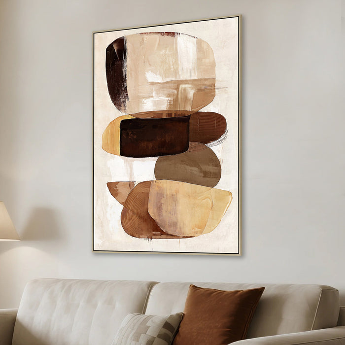 Eartha Harmony 80 x 120cm Framed Canvas - Natural
