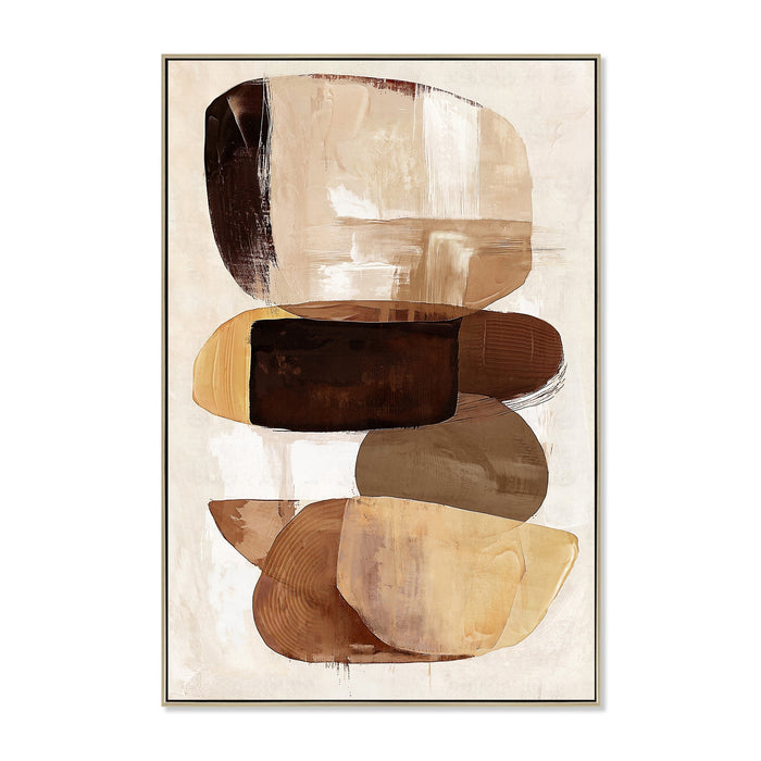 Eartha Harmony 80 x 120cm Framed Canvas - Natural