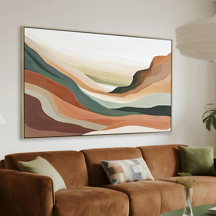 Savanna Drift 120 x 80cm Framed Canvas - Natural